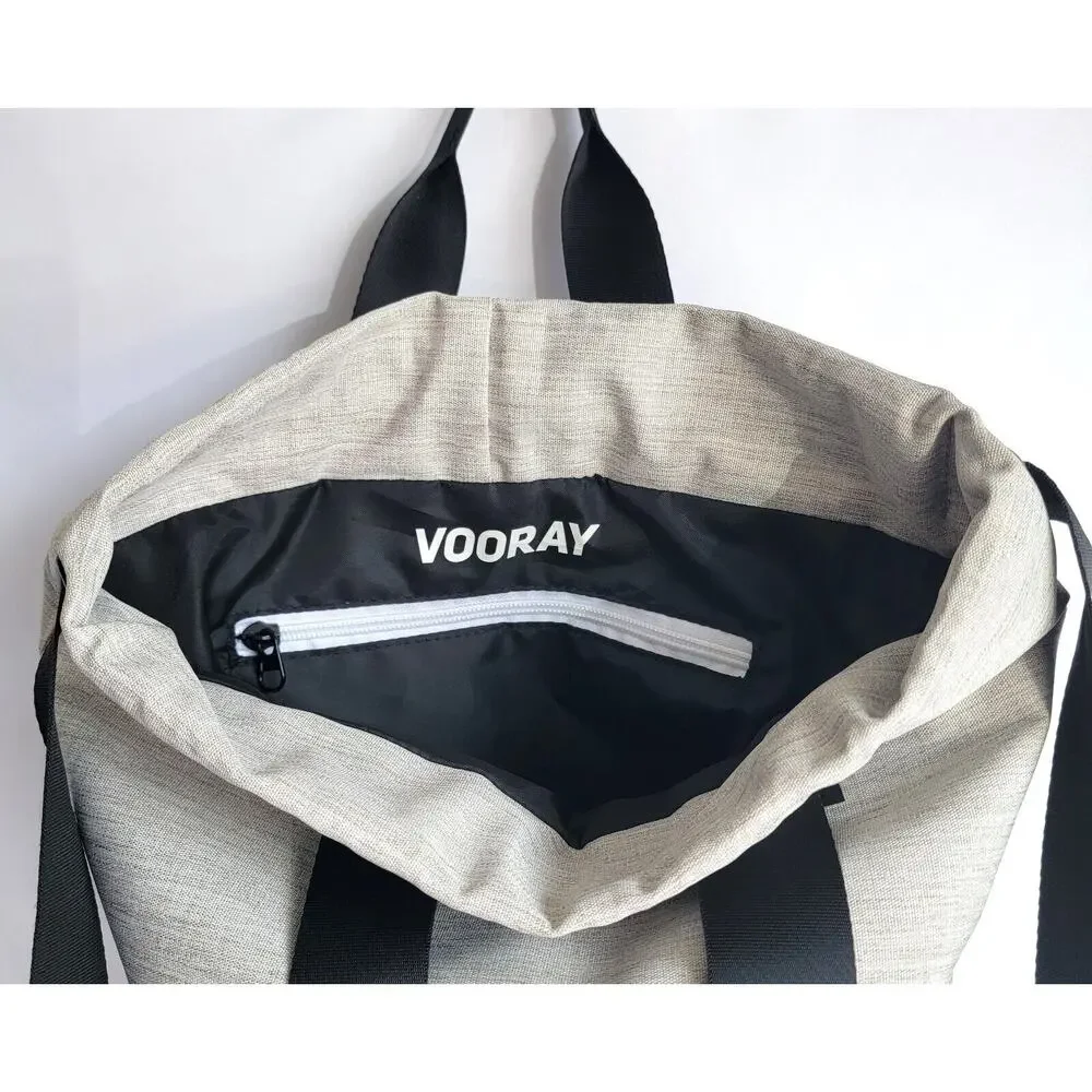 Vooray Flex Cinch Heather Gray and Black Backpack